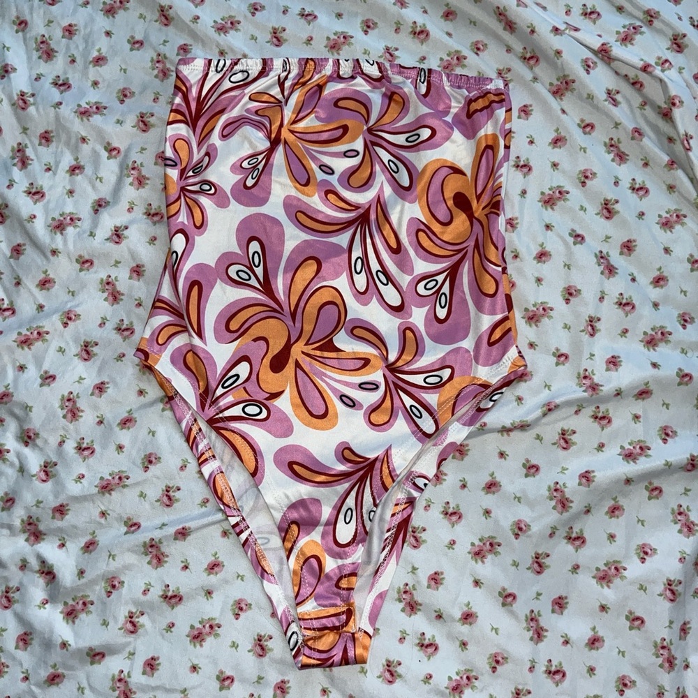Pink and orange bodysuit